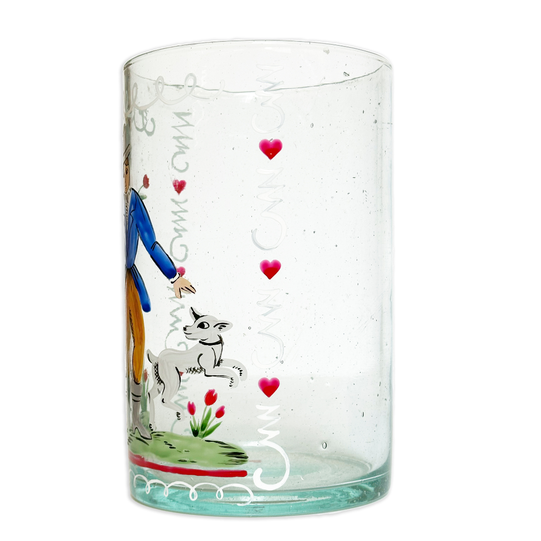 Hand-painted vase | THE BOY AND THE FLOWER