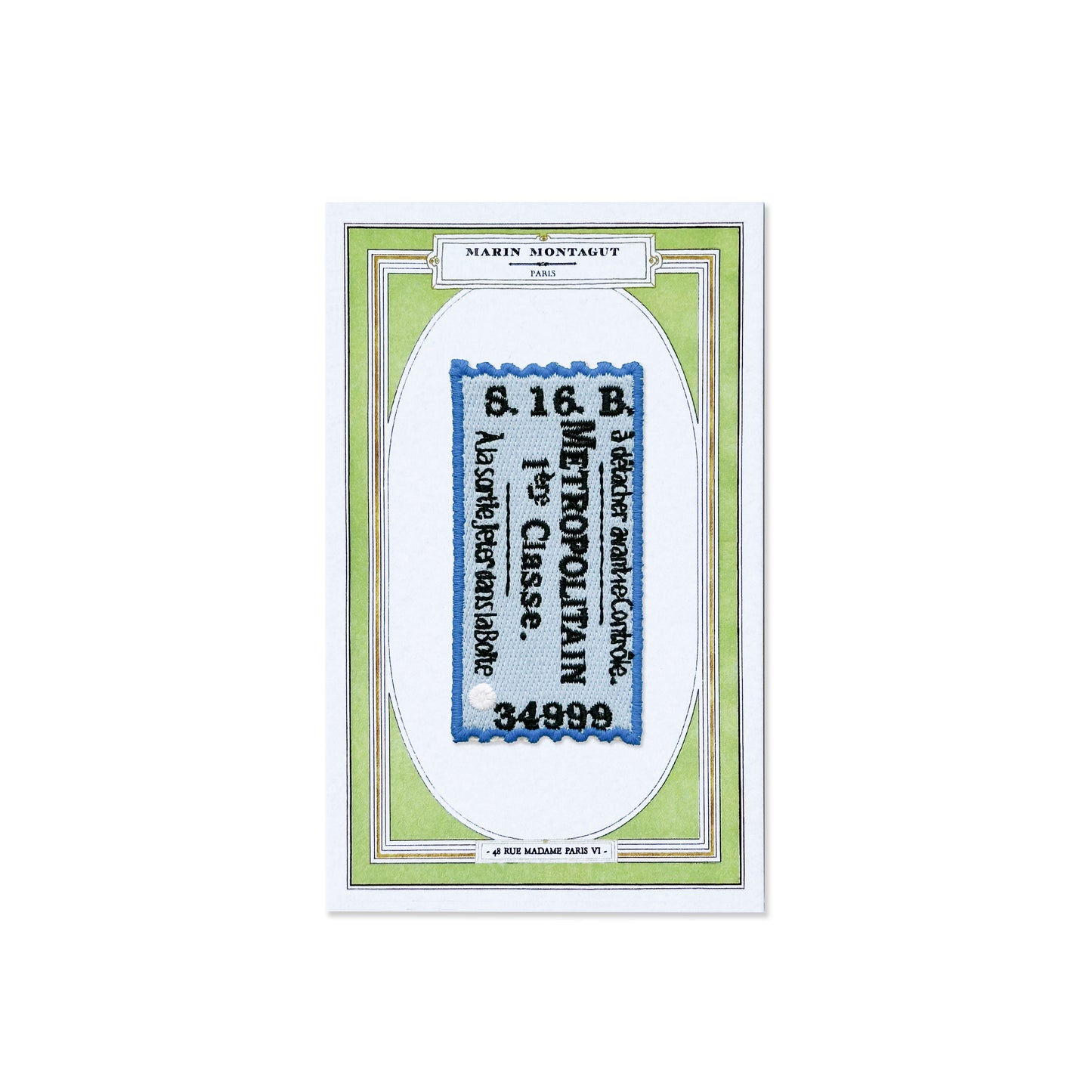 Écusson | TICKET DE MÉTRO BLEU