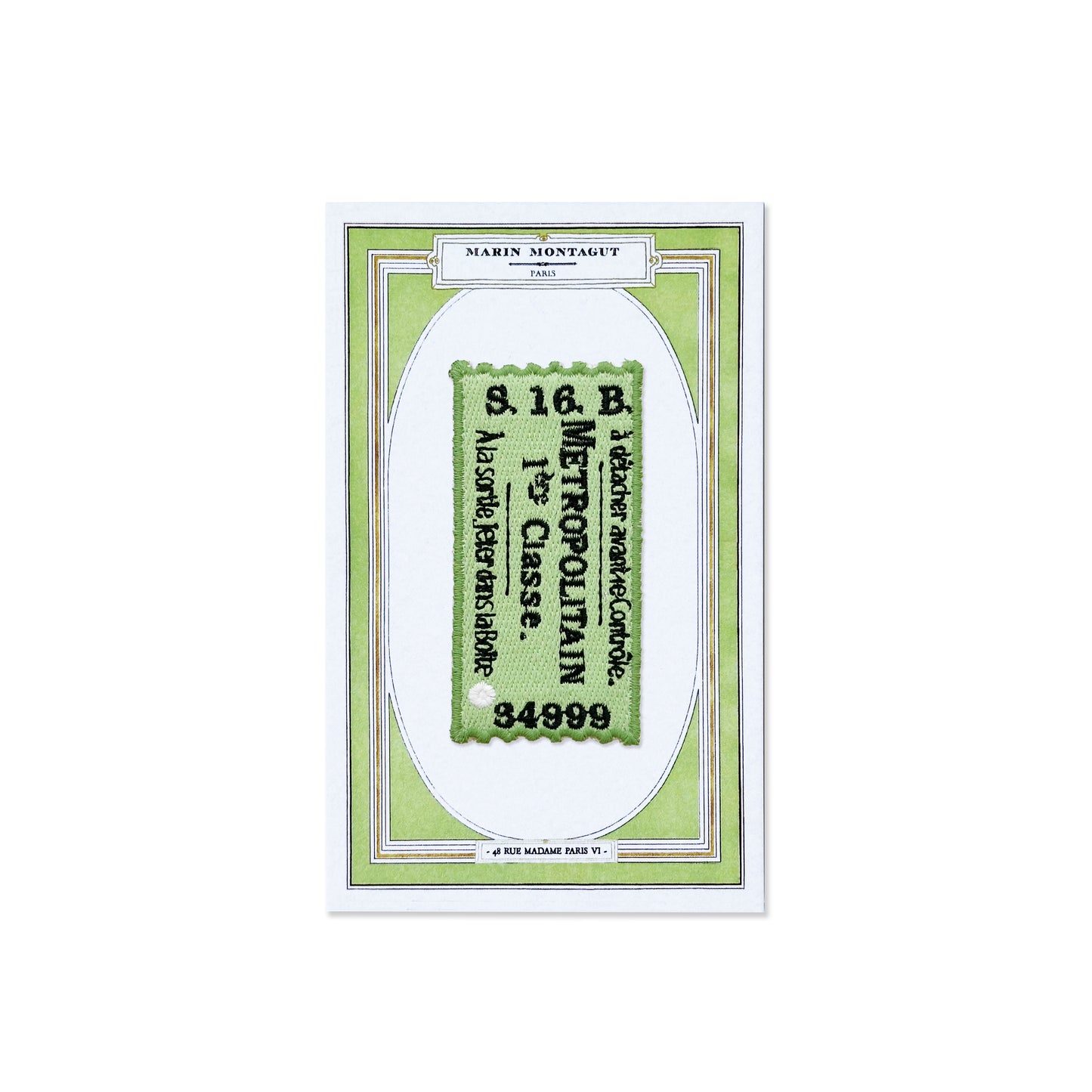 Écusson | TICKET DE MÉTRO VERT