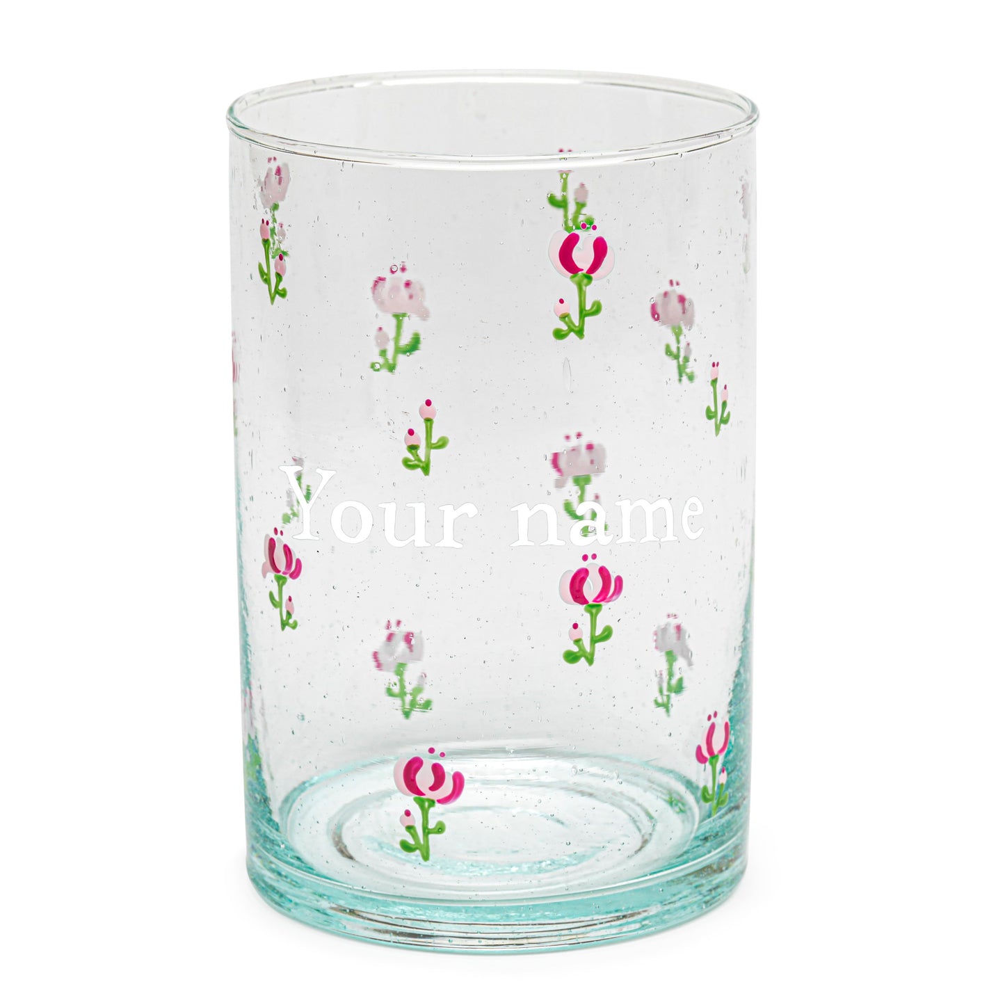Personalized Hand Painted Glass | ALL IN PINK