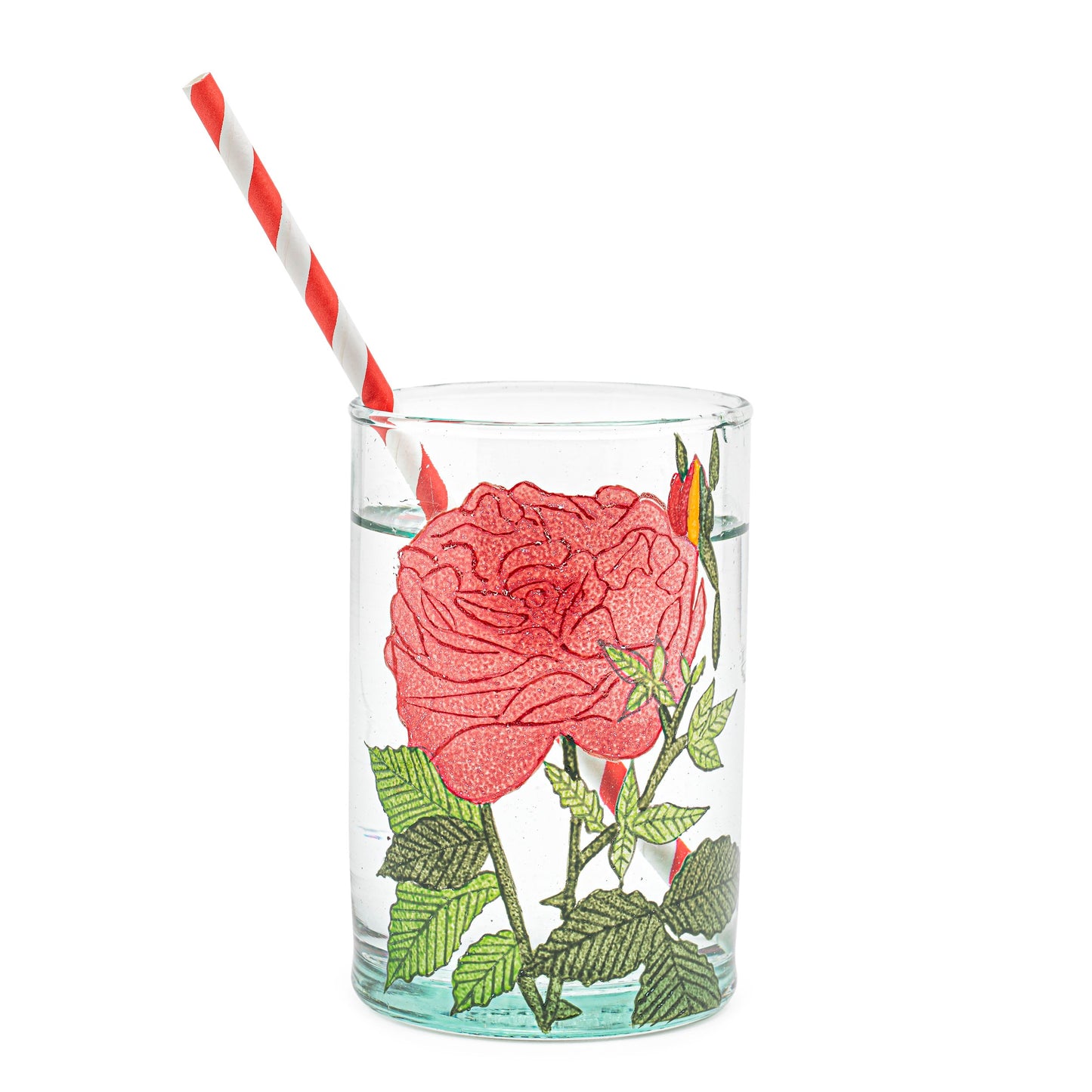 手描きのガラス | 写真 手描きのガラスローズ ピエール ドゥ ロンサール