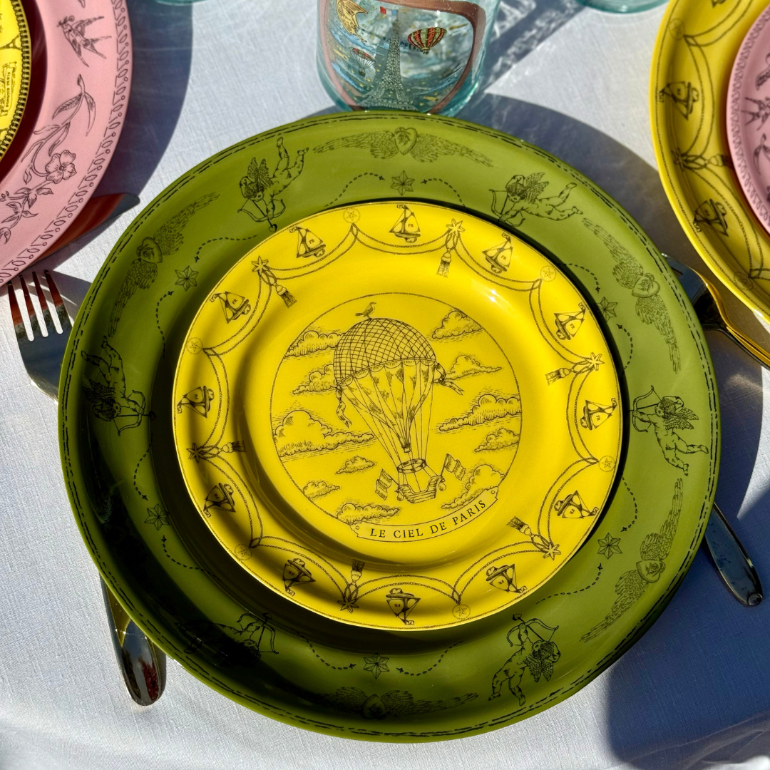 Petite Assiette Parlante | LE CIEL DE PARIS JAUNE