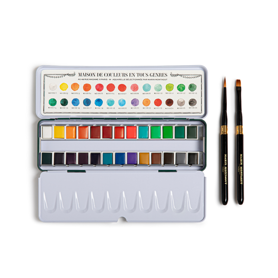 GRANDE PALETTE D'AQUARELLE | MARIN MONTAGUT | VERTE