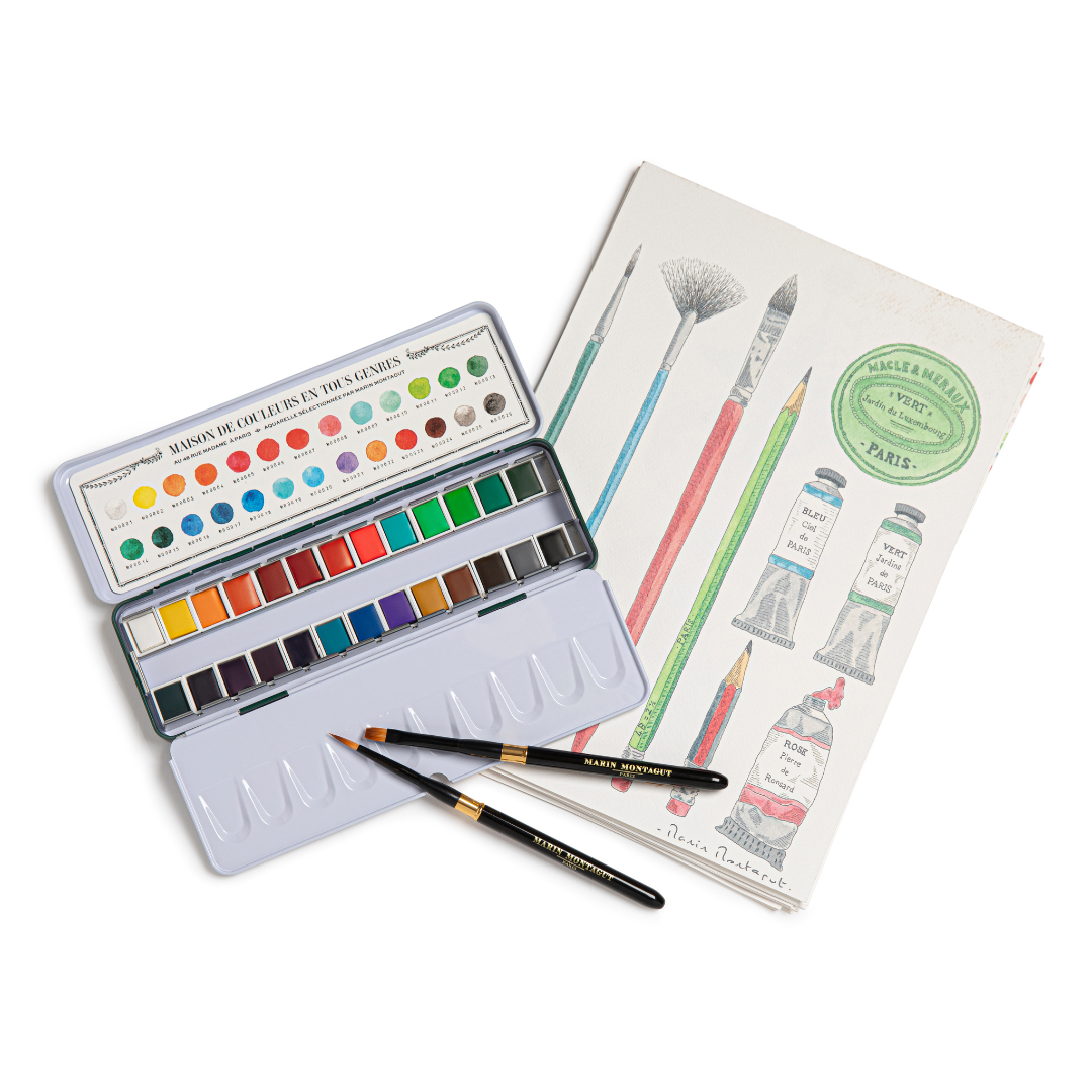 GRANDE PALETTE D'AQUARELLE | MARIN MONTAGUT | VERTE