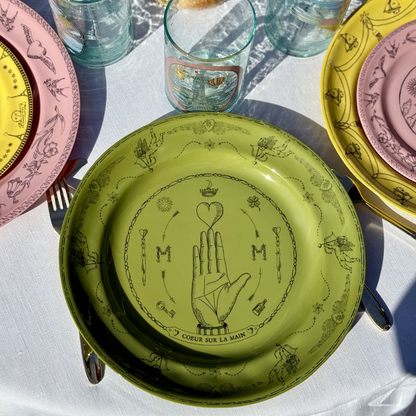 Assiette Parlante | COEUR SUR LA MAIN VERT