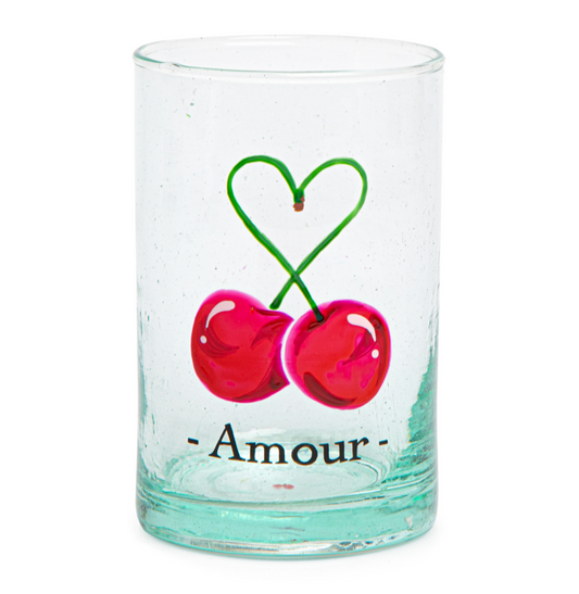 Hand painted glass | ALL IN CHERRIES: LOVE
