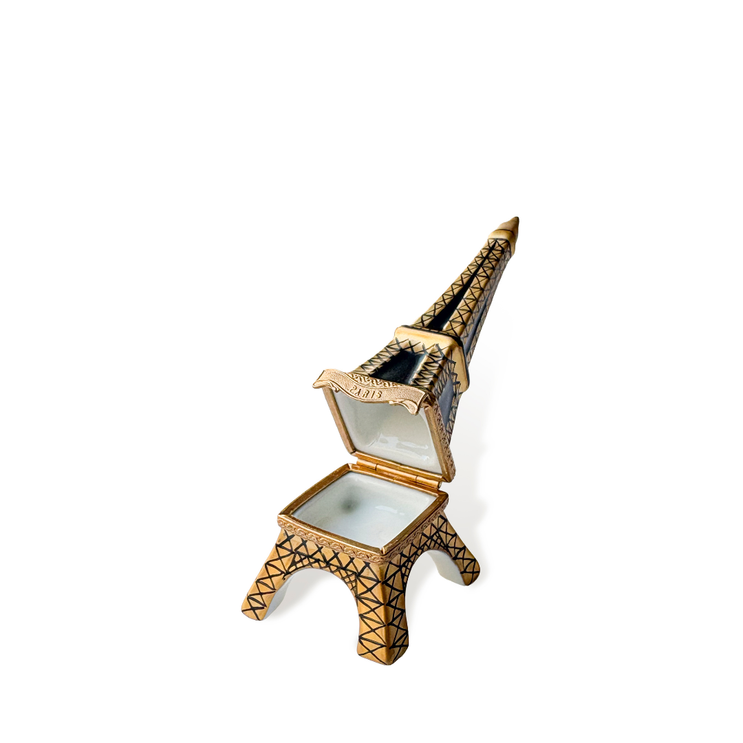 Limoges boxes | The golden Eiffel Tower