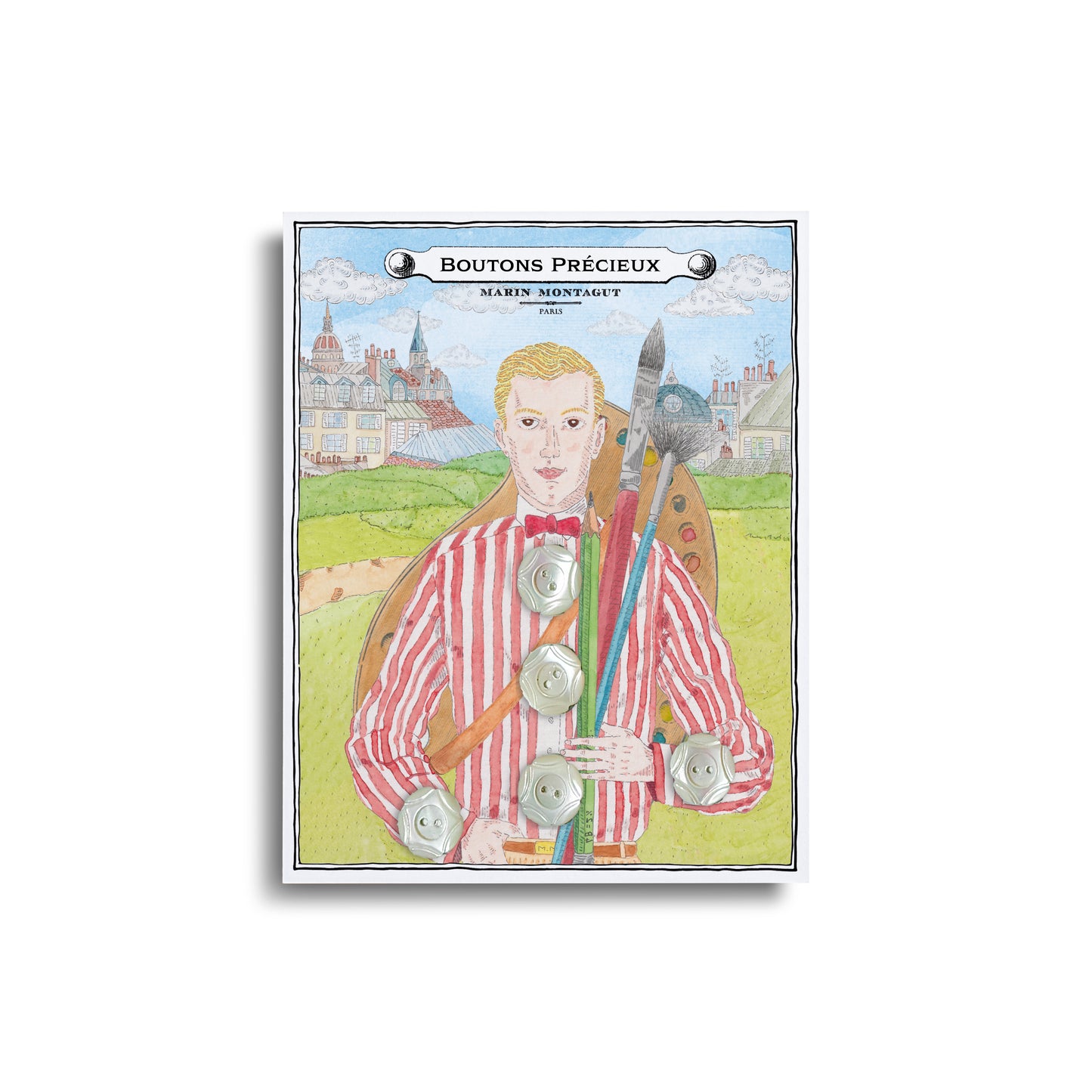 Postcard | Precious Buttons: The Painter
