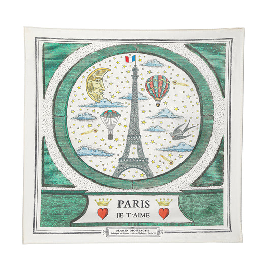 スカーフ |パリ、アイ・ラブ・ユー・グリーン