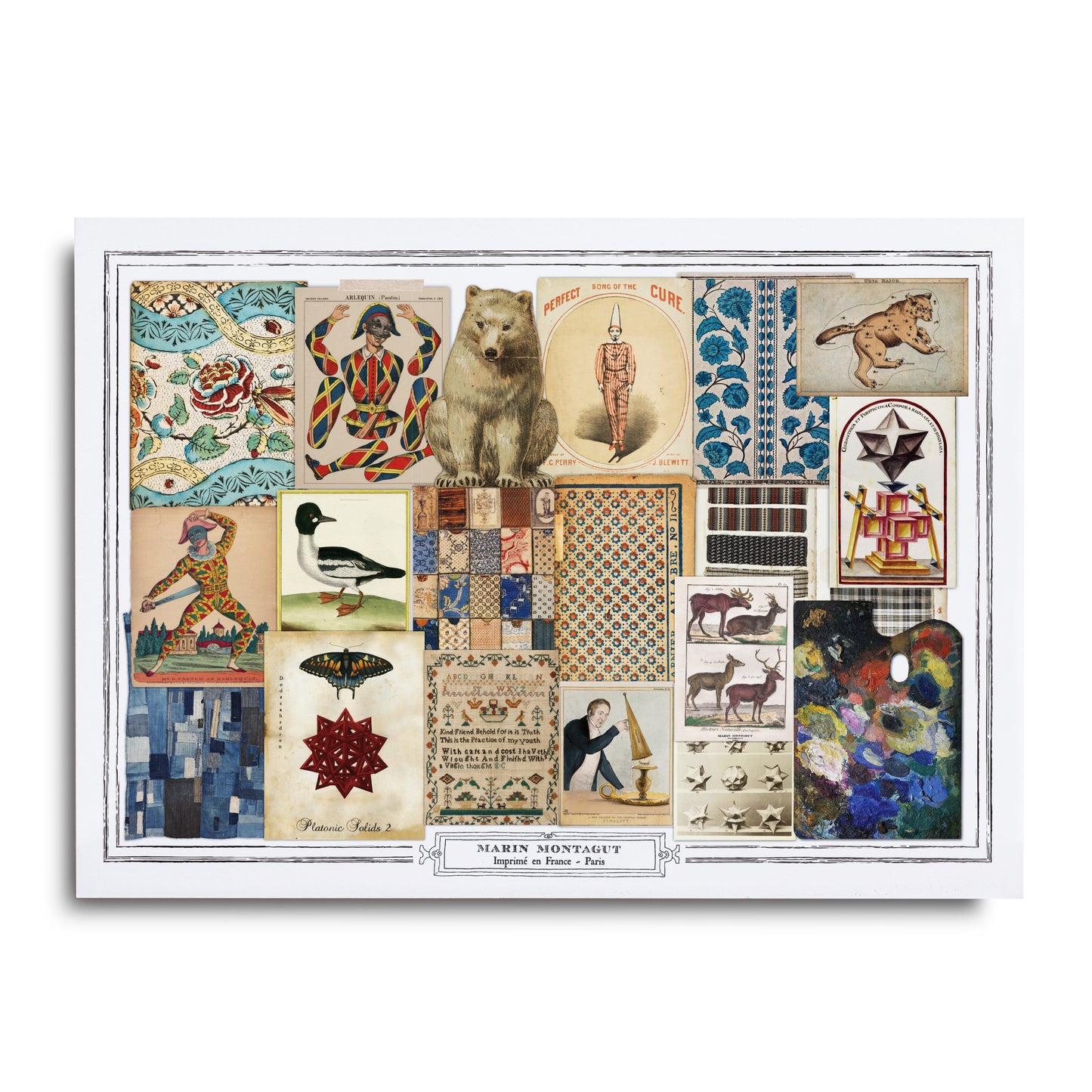 Postcard | HARLEQUINS AND BEARS MOODBOARD