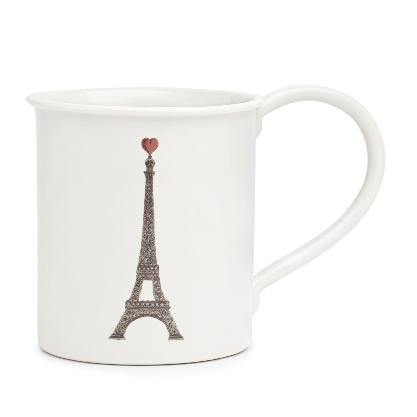 KIUB Set De 2 Mini Tasses Paris Tour Eiffel - Motifs Chats, Porcelaine Fine 7,5 Cm, Boîte Assortie