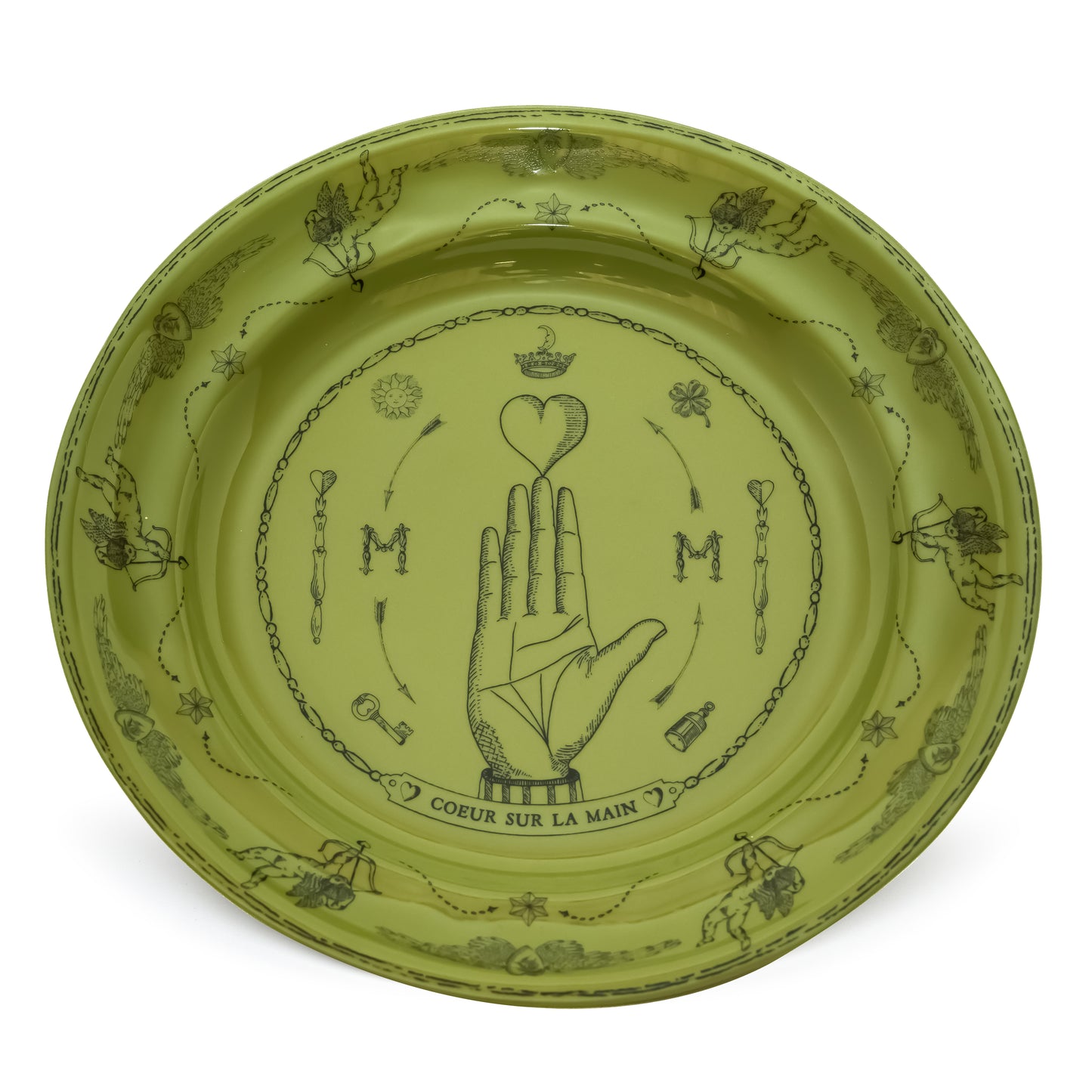 Assiette Parlante | COEUR SUR LA MAIN VERT