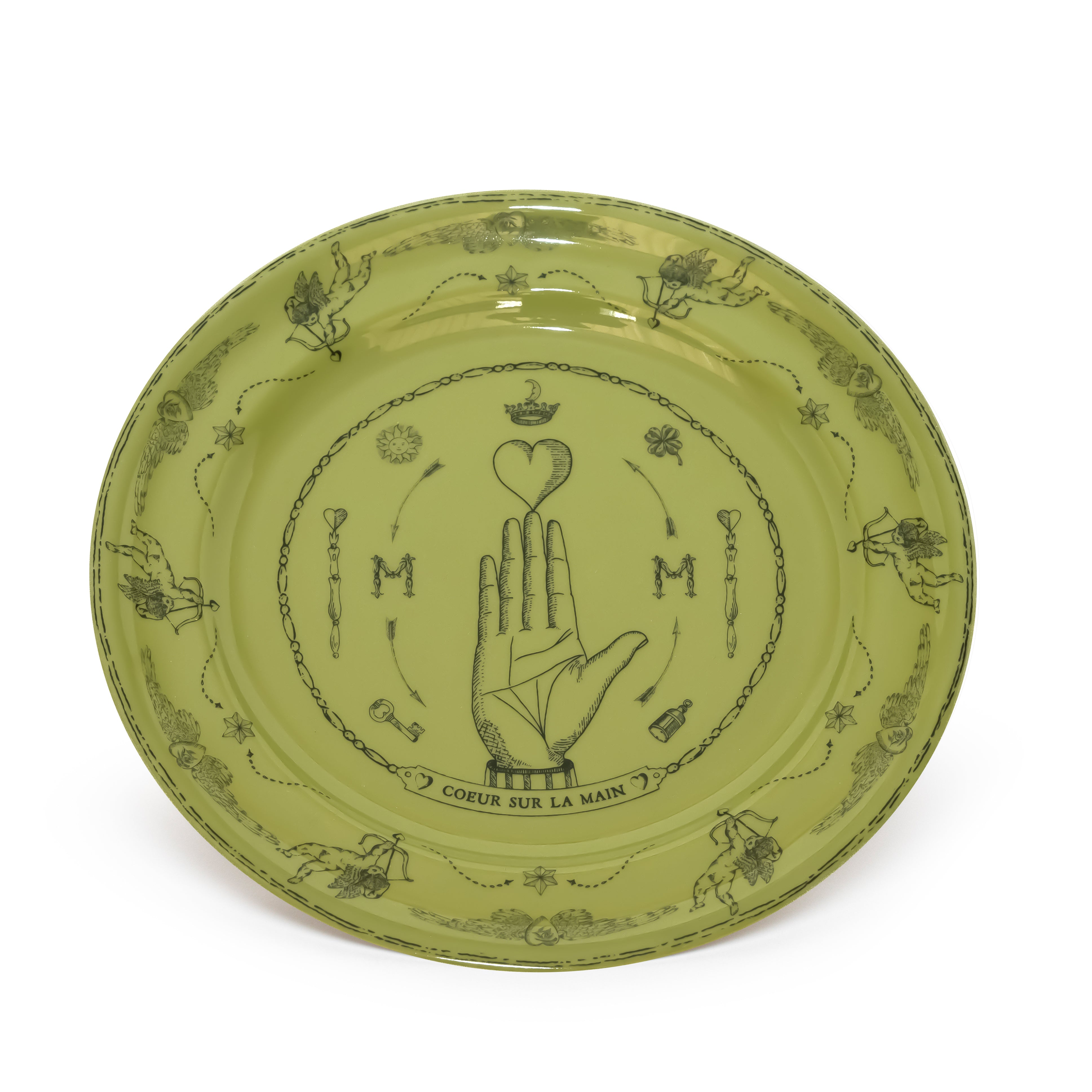Small Talking Plate | GREEN HEART ON HAND – Marin Montagut