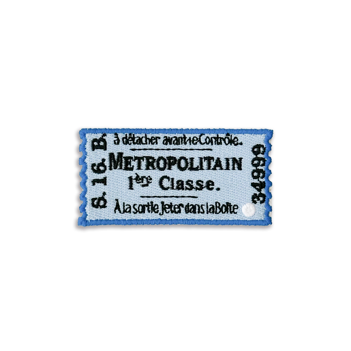 Écusson | TICKET DE MÉTRO BLEU