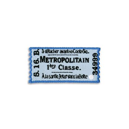 Écusson | TICKET DE MÉTRO BLEU