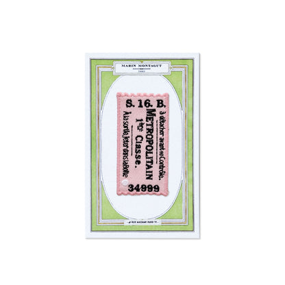 Écusson | TICKET DE MÉTRO ROSE