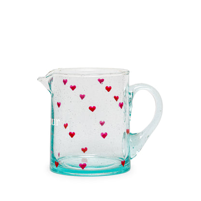 Small hand-painted carafe | ALL HEARTS: LOVE