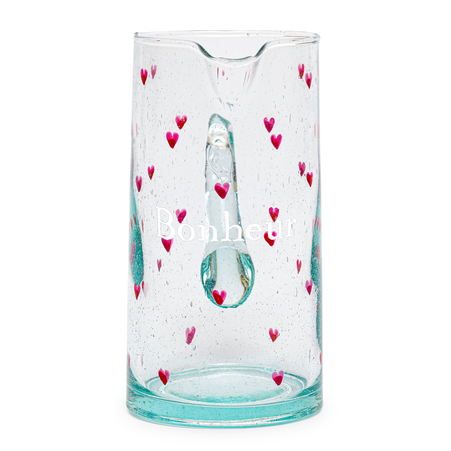 Hand-painted pitcher | ALL HEARTS: HAPPINESS