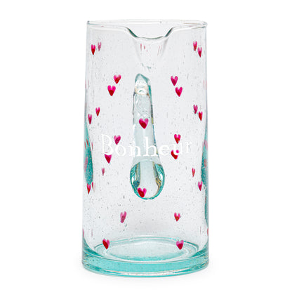 Hand-painted pitcher | ALL HEARTS: HAPPINESS