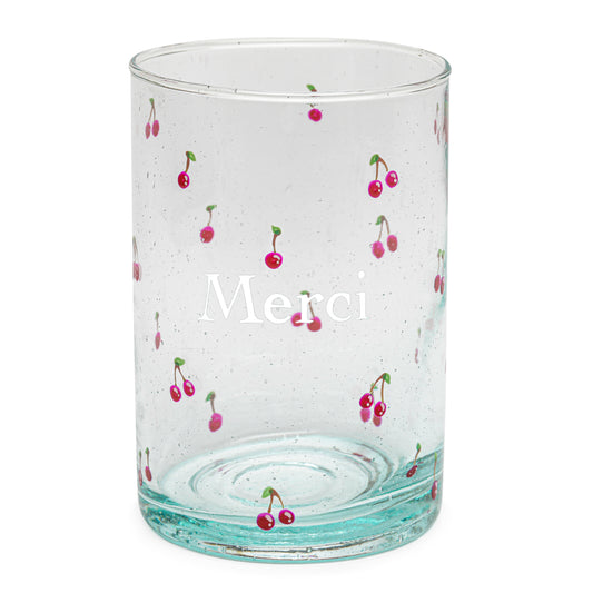 Verre peint à la main | TOUT EN CERISES : MERCI