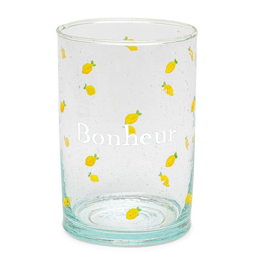 Verre peint à la main | TOUT EN CITRONS : BONHEUR