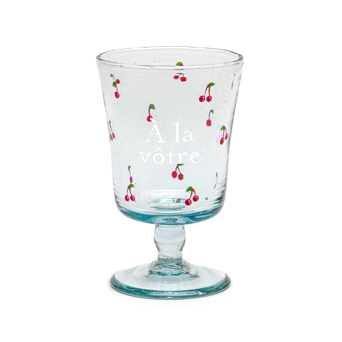 Hand-painted wine glass | ALL ABOUT CHERRIES: CHEERS