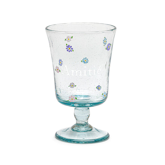 Hand painted wine glass | ALL IN DAISIES: FRIENDSHIP