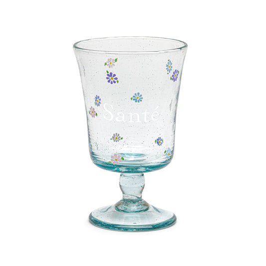 Hand Painted Wine Glass | ALL IN DAISIES: HEALTH
