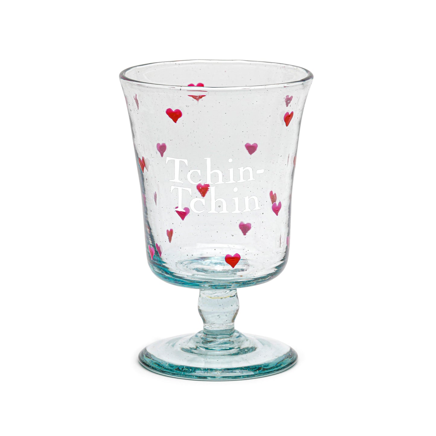 Hand Painted Wine Glass | ALL IN HEARTS: TCHIN-TCHIN