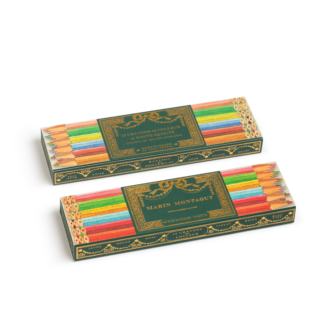 Crayon | Boite 12 crayons de couleur Marin Montagut