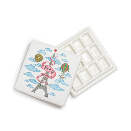 도자기 수채화 상자 | 파리의 밤