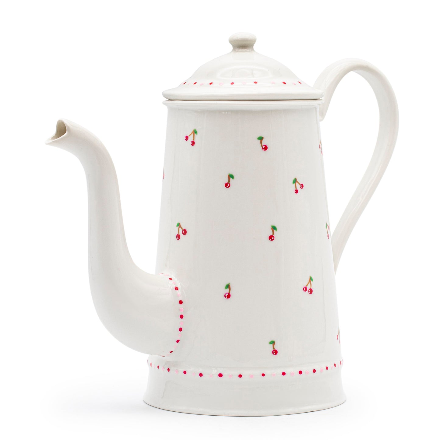 Hand painted teapot | CHERRIES