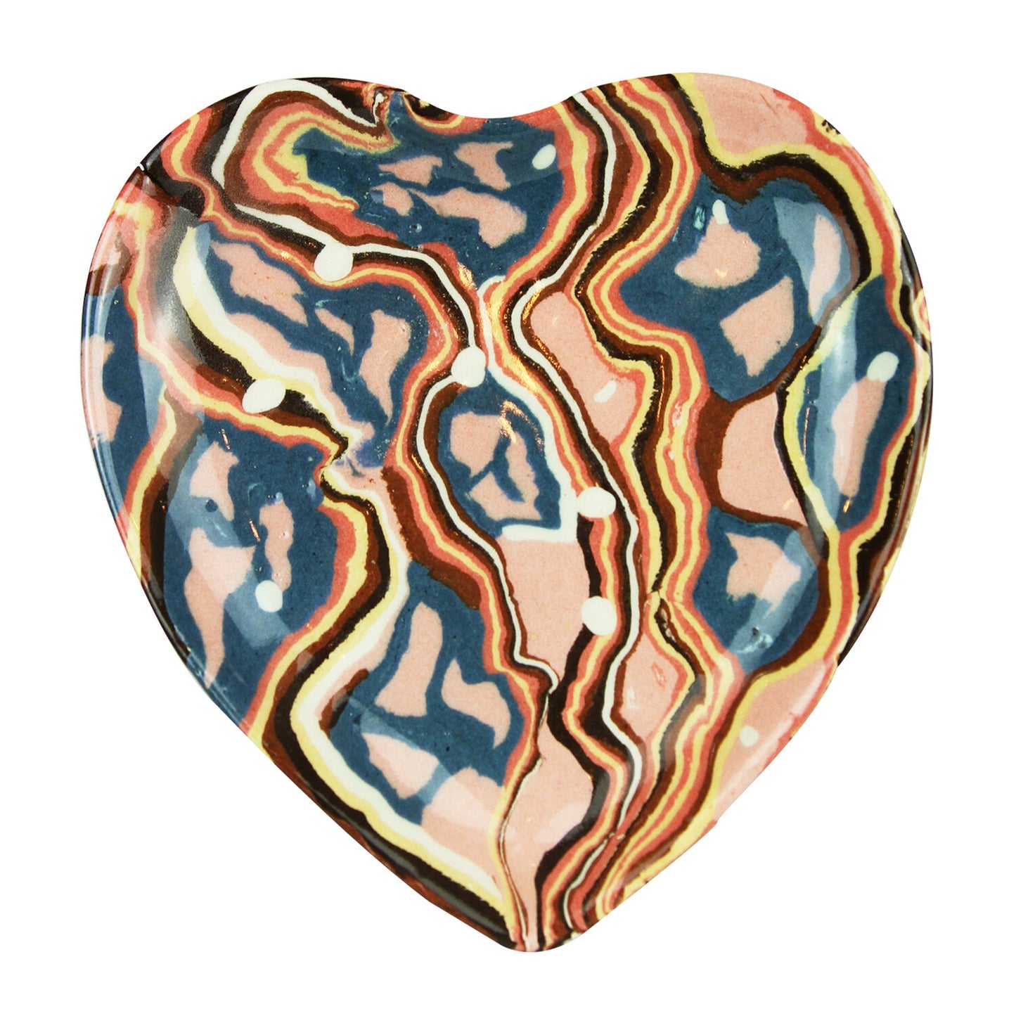 Marbled heart pocket tray | Big