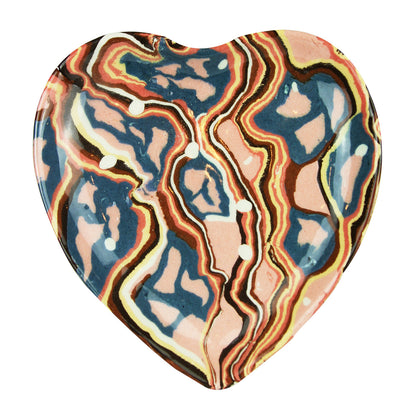 Marbled heart pocket tray | Big