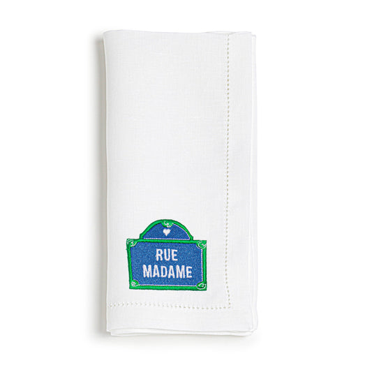 Embroidered linen napkin | MADAME STREET
