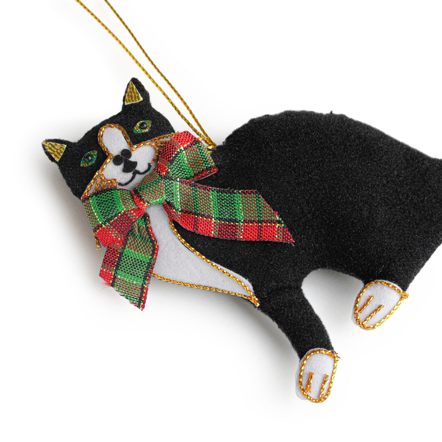 Décoration de Noël | Le chat avec noeud