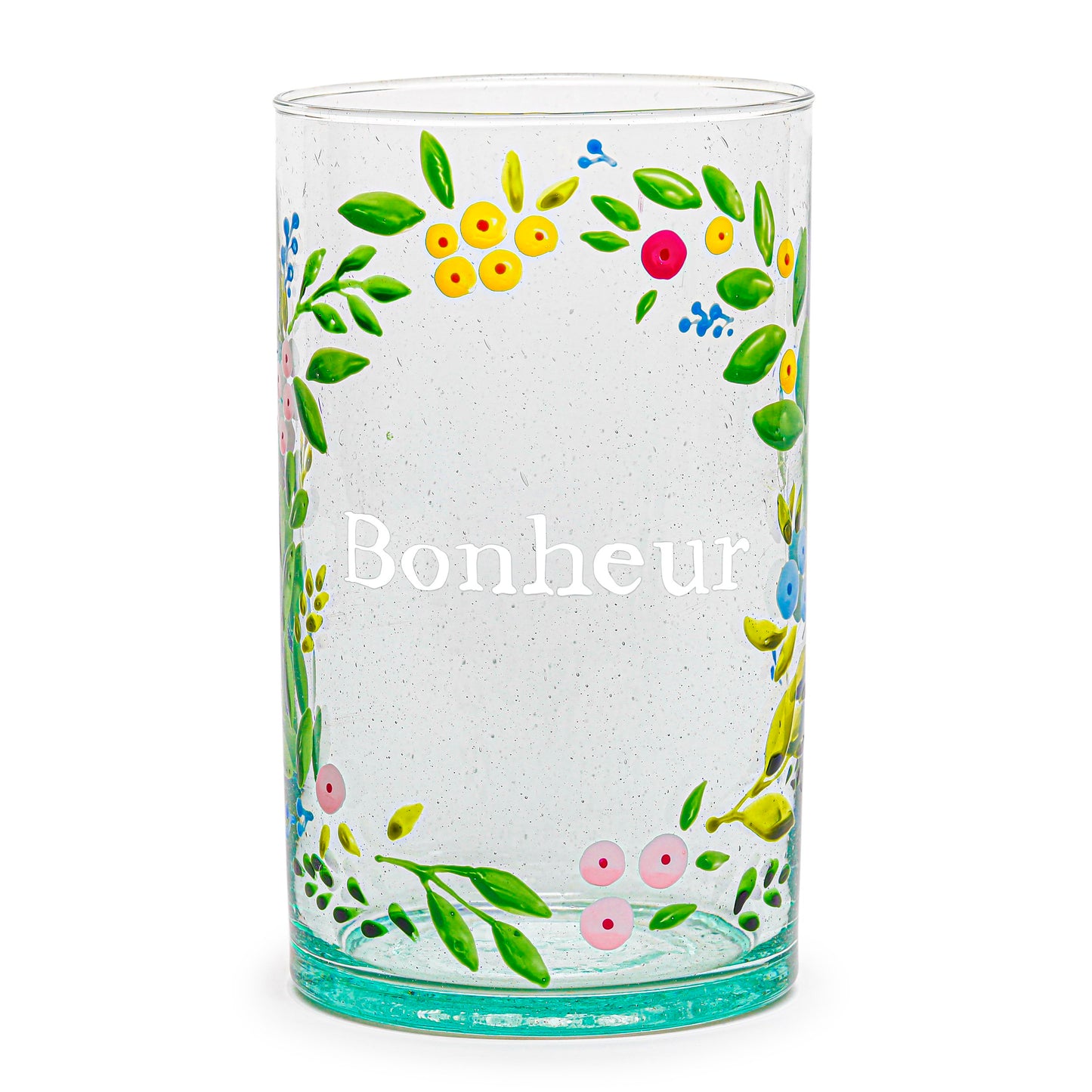 Hand painted vase | CROWN OF FLOWERS: HAPPINESS