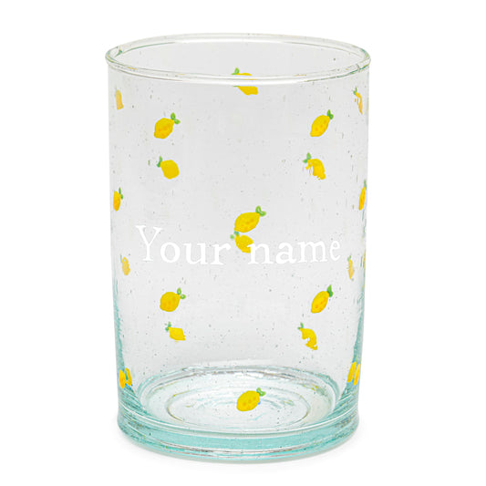 Hand painted glass | Personalized | ALL IN LEMONS