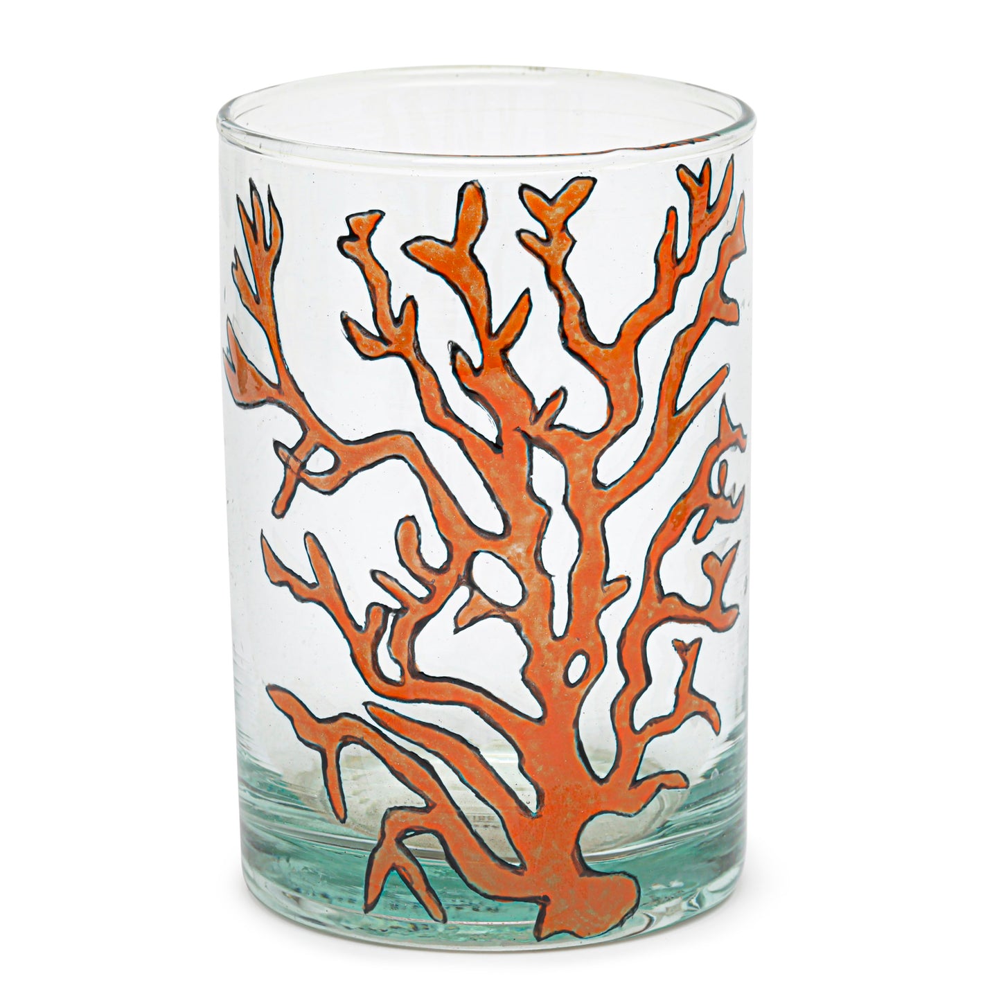 Hand painted glass | CORAL