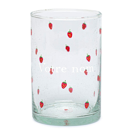 Hand painted glass | Personalized | ALL STRAWBERRY