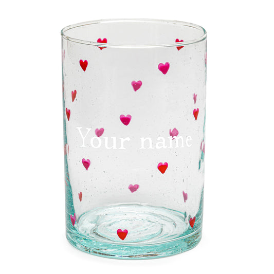 Hand painted glass | Personalized | ALL IN HEARTS