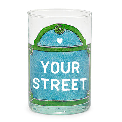 Hand painted glass | Personalized | STREET NAMES