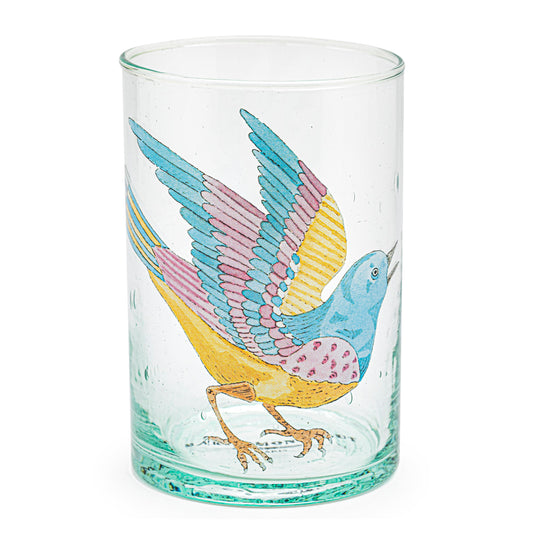 Illustrated glass | BLUE BIRD