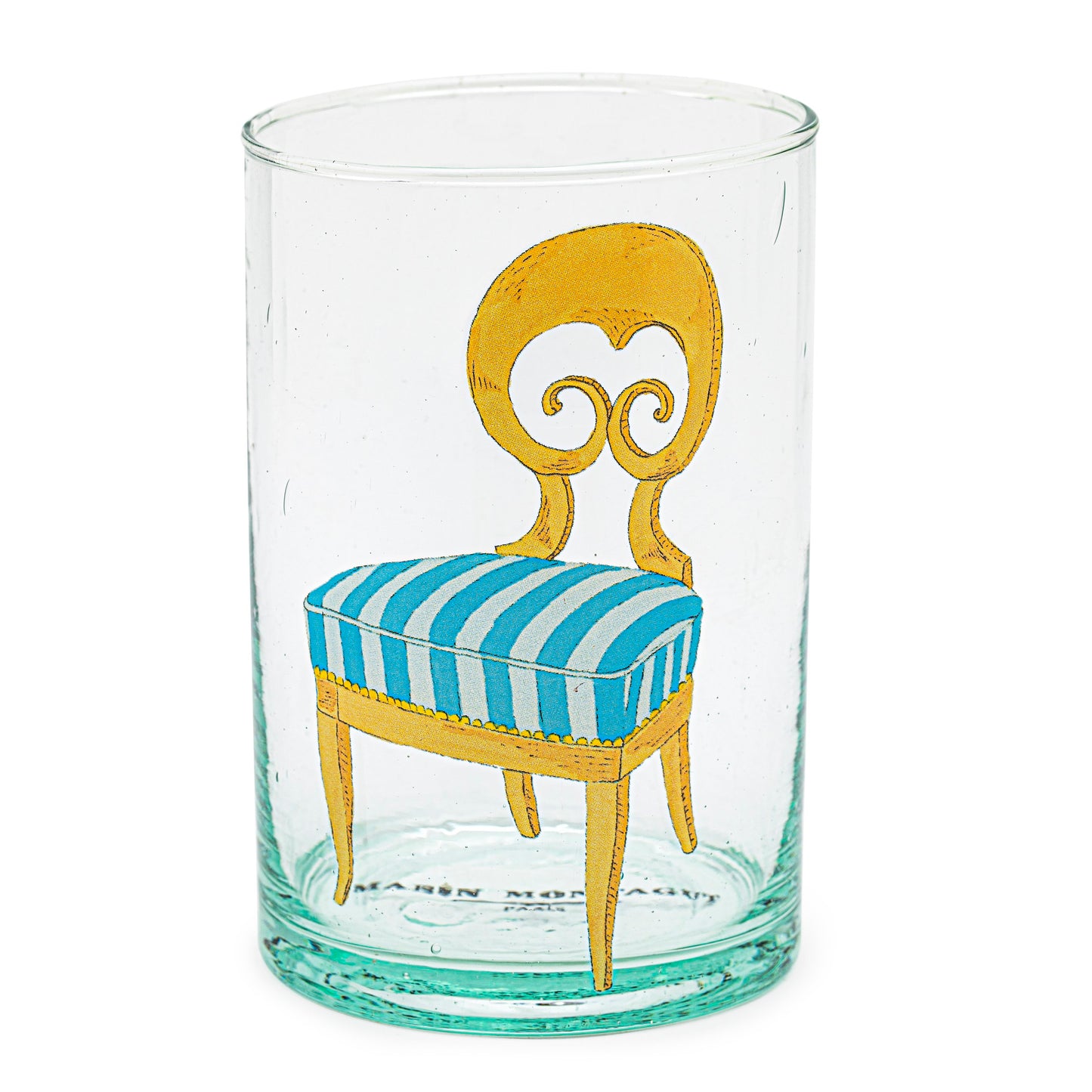 Illustrated glass | BLUE CHAIR