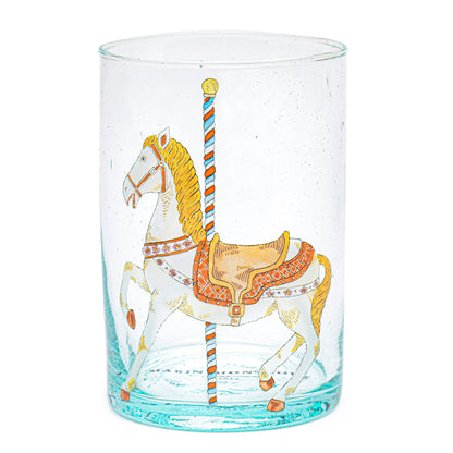 Illustrated glass | CAROUSEL HORSE