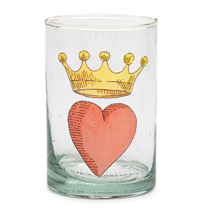 Illustrated glass | CROWNED HEART