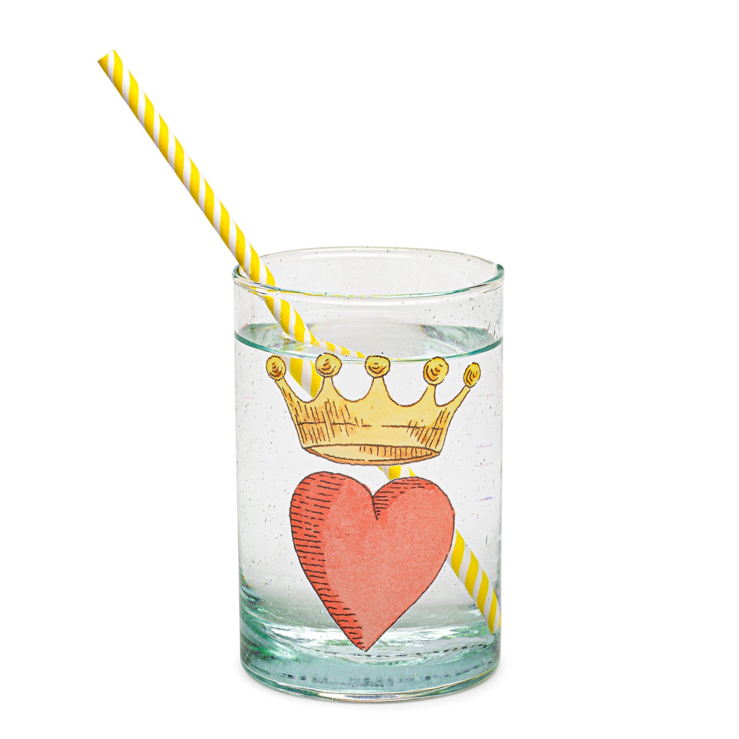 Illustrated glass | CROWNED HEART