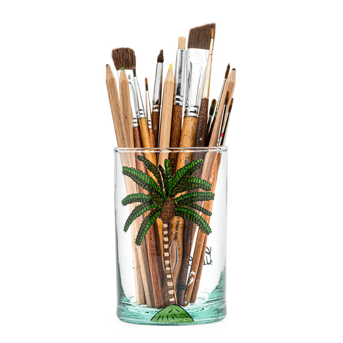 Hand painted glass | LUXEMBOURG PALM TREE