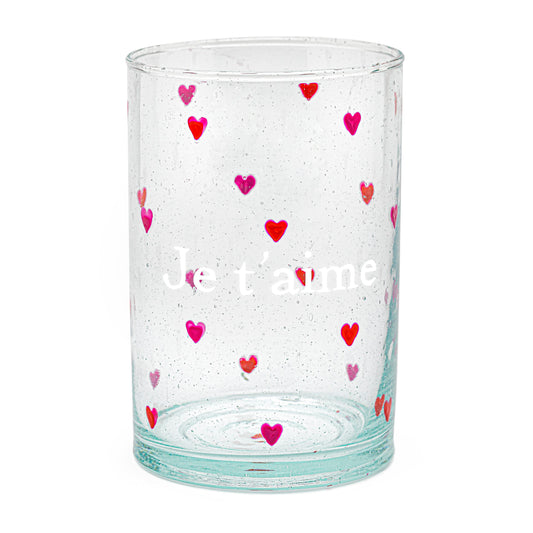 Hand painted glass | ALL IN HEARTS: I LOVE YOU