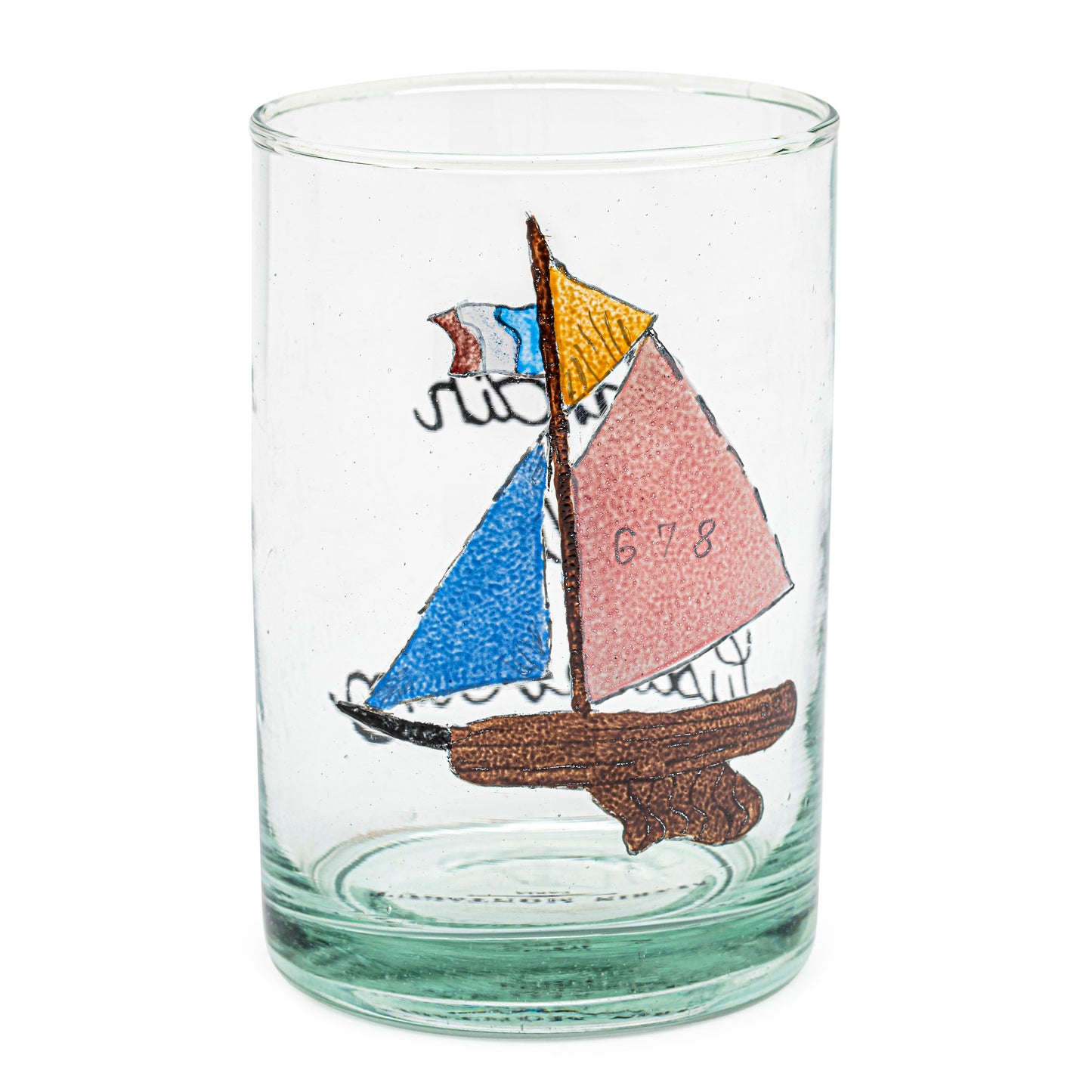 Hand painted glass | SAILING BOAT FROM LUXEMBOURG